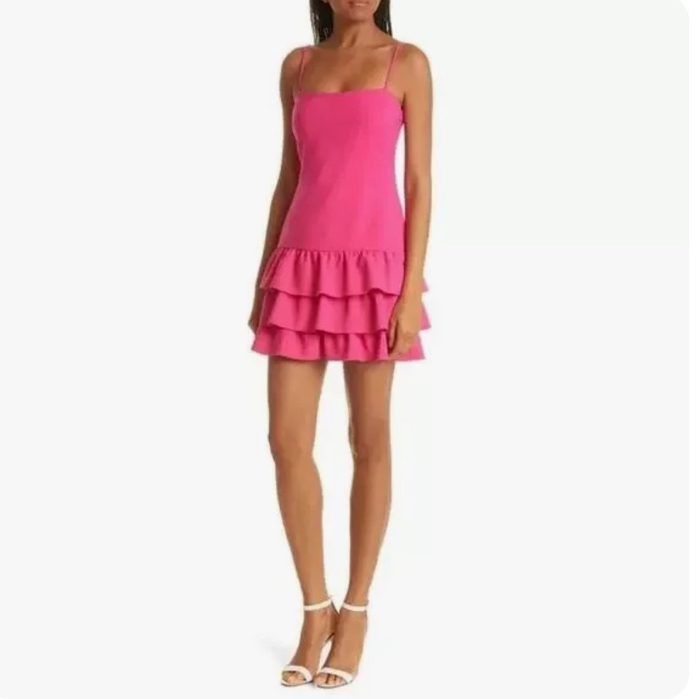 Likely Pink Ruffle Mini Dress